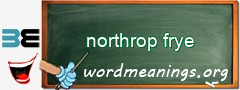 WordMeaning blackboard for northrop frye